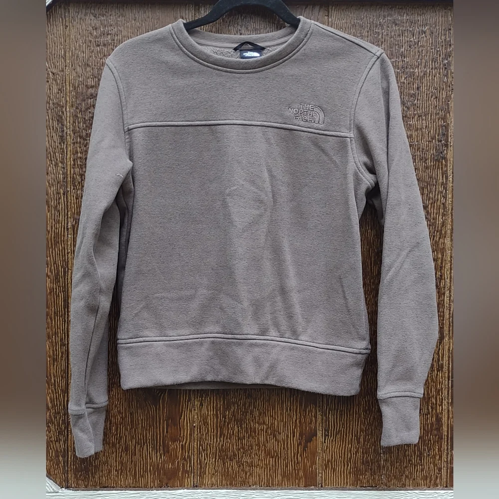 The North Face Brown Pullover Fleece Lined Sweatshirt Women's Small - Picture 1 of 4